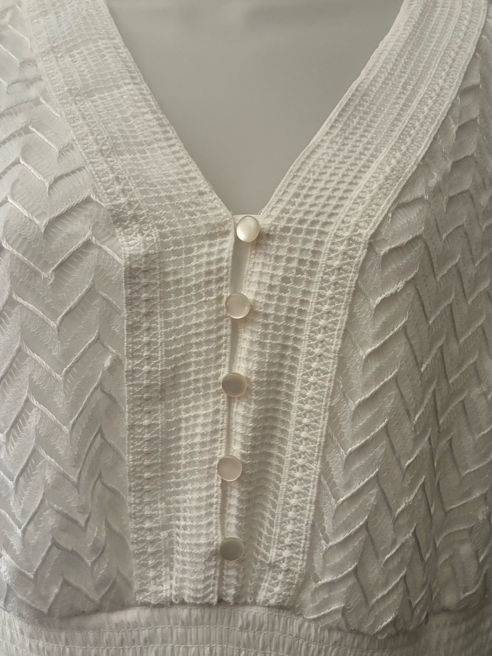 J. Gee White Boho Crochet Bodice Tiered Maxi Dress fits like L - Picture 3 of 9